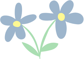 Illustration of a blue flower