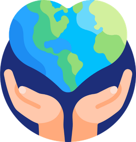 Illustration of a heart in a hand