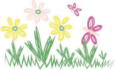 Illustration of colorful plants