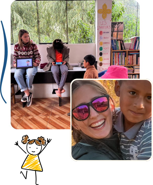 Photo of volunteers in Azul Wasi